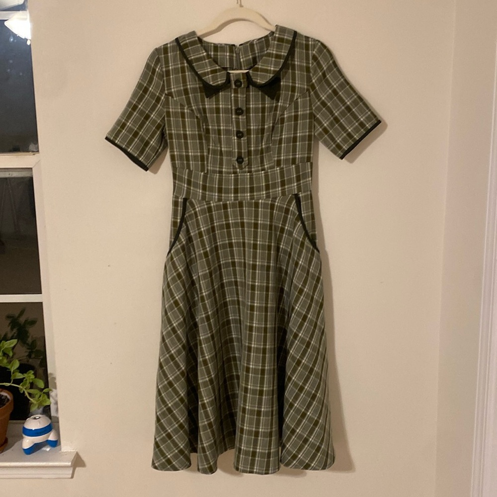 1940s/1950s inspired Voodoo Vixen Preppy/Acedemia Midi Dress - XS